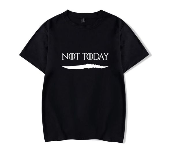 new casual men's round neck t shirts arya stark not today fashion style summer short sleeve tees for males, White;black
new casual men's round neck t shirts arya stark not today fashion style summer short sleeve tees for males, White;black