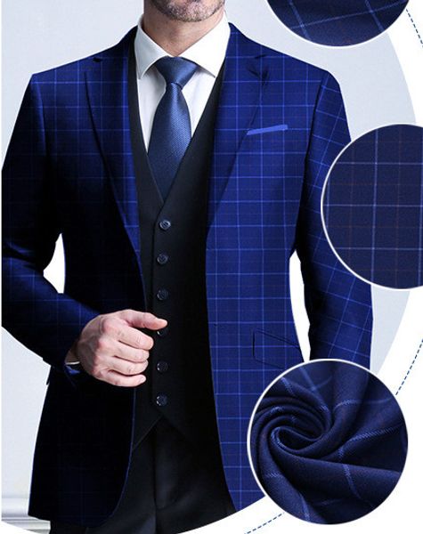 cool plaid suit groomsmen notch lapel wedding groom tuxedos men suits wedding/prom/dinner man blazer(jacket+tie+vest+pants) 02, Black;gray
cool plaid suit groomsmen notch lapel wedding groom tuxedos men suits wedding/prom/dinner man blazer(jacket+tie+vest+pants) 02, Black;gray