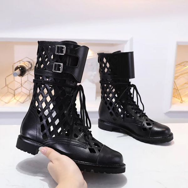 2020 summer r leather boots fashion hollow real leather chain short boot buckle rope thick soled boots martin barefoot women boot, Black
2020 summer r leather boots fashion hollow real leather chain short boot buckle rope thick soled boots martin barefoot women boot, Black