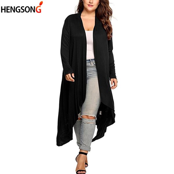2018 autumn thin long jacket large size coat women's clothing solid color long sleeve outfits irregular cardigan female coat, Black;brown
2018 autumn thin long jacket large size coat women's clothing solid color long sleeve outfits irregular cardigan female coat, Black;brown