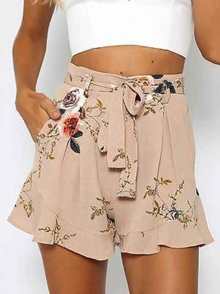 fashion summer women shorts high waist zipped flowers printing ladies girls casual wide leg short trouser, White;black
fashion summer women shorts high waist zipped flowers printing ladies girls casual wide leg short trouser, White;black