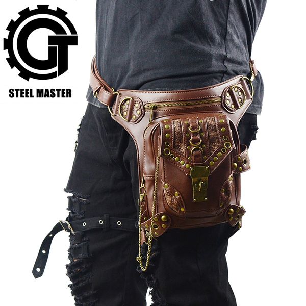 cool steampunk leather waist bag retro brown crossbody bag rock men women gothic black fanny packs fashion motorcycle leg bags
cool steampunk leather waist bag retro brown crossbody bag rock men women gothic black fanny packs fashion motorcycle leg bags