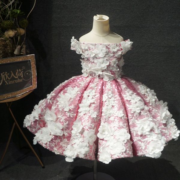 gorgeous customized pink baby girls short dresses off the sholder applique sequins little princess birthday party dresses, Red;yellow
gorgeous customized pink baby girls short dresses off the sholder applique sequins little princess birthday party dresses, Red;yellow