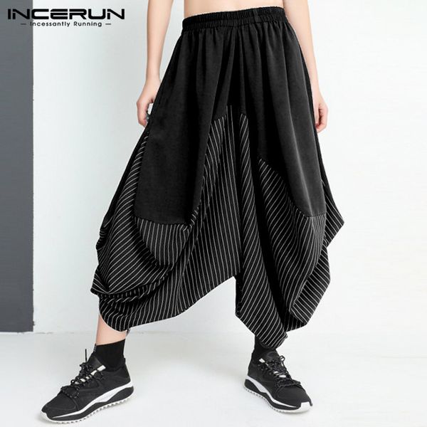 incerun punk мужчины шаровары joggers streetwear сыпучие эластичный пояс мода wide leg брюки полосатый лоскутная танцевальные брюки 2020, Black
incerun punk мужчины шаровары joggers streetwear сыпучие эластичный пояс мода wide leg брюки полосатый лоскутная танцевальные брюки 2020, Black