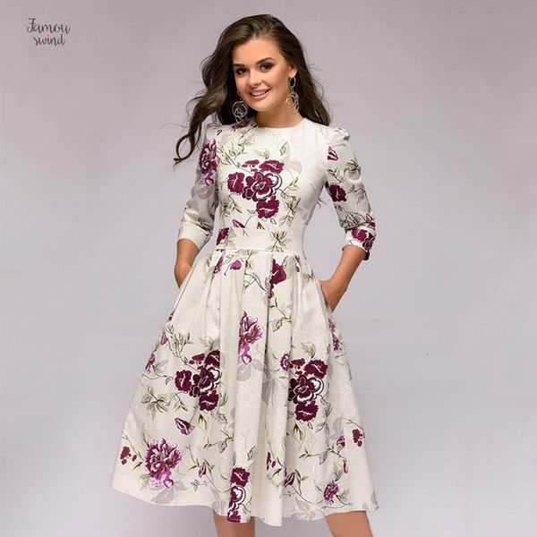 women casual dress printing a line elegant three quarter mid calf sleeve vestidos female autumn winter dress no pockets, Black;gray
women casual dress printing a line elegant three quarter mid calf sleeve vestidos female autumn winter dress no pockets, Black;gray