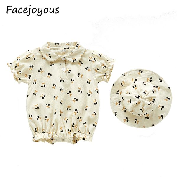 0-3t kids baby girl cherry print clothing cotton newborn short sleeve bodysuit cute sunsuit princess jumpsuit+ hat outfits, Blue
0-3t kids baby girl cherry print clothing cotton newborn short sleeve bodysuit cute sunsuit princess jumpsuit+ hat outfits, Blue