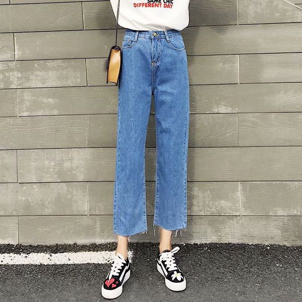 autumn jeans new solid high waist harem pants fashion casual loose style ankle-length straight jeans mujer 2019, Blue
autumn jeans new solid high waist harem pants fashion casual loose style ankle-length straight jeans mujer 2019, Blue