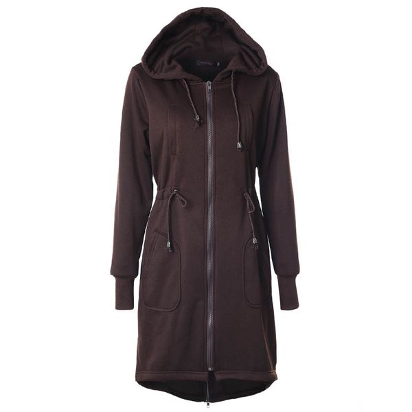 women autumn winter coat casual long zipper hooded jacket hoodies sweatshirt outwear js25, Black
women autumn winter coat casual long zipper hooded jacket hoodies sweatshirt outwear js25, Black