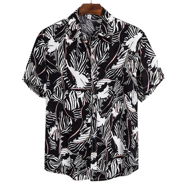 men's casual shirts oeak 2021 comfortable and breathable men tropical button hawaiian wild shirt, White;black
men's casual shirts oeak 2021 comfortable and breathable men tropical button hawaiian wild shirt, White;black