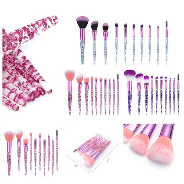 10pcs transparent glitter makeup brushes powder contour powder lip eye eyelash brush set beauty cosmetic tool
10pcs transparent glitter makeup brushes powder contour powder lip eye eyelash brush set beauty cosmetic tool