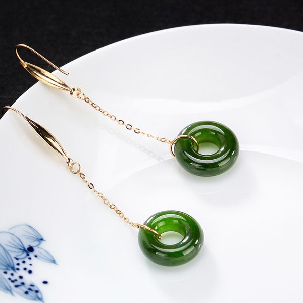 2018 special offer brinco one deer 18k inlaid natural hetian jade safety button lady high-grade hat ear earrings wholesale, Golden;silver
2018 special offer brinco one deer 18k inlaid natural hetian jade safety button lady high-grade hat ear earrings wholesale, Golden;silver