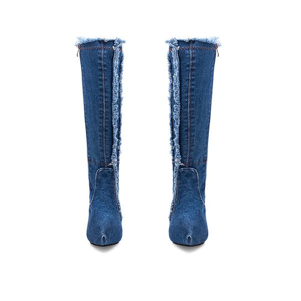 winter cowboy boots for women long boot punk high heels stiletto ultra-high heel non-slip autumn fashion blue female shoes, Black
winter cowboy boots for women long boot punk high heels stiletto ultra-high heel non-slip autumn fashion blue female shoes, Black