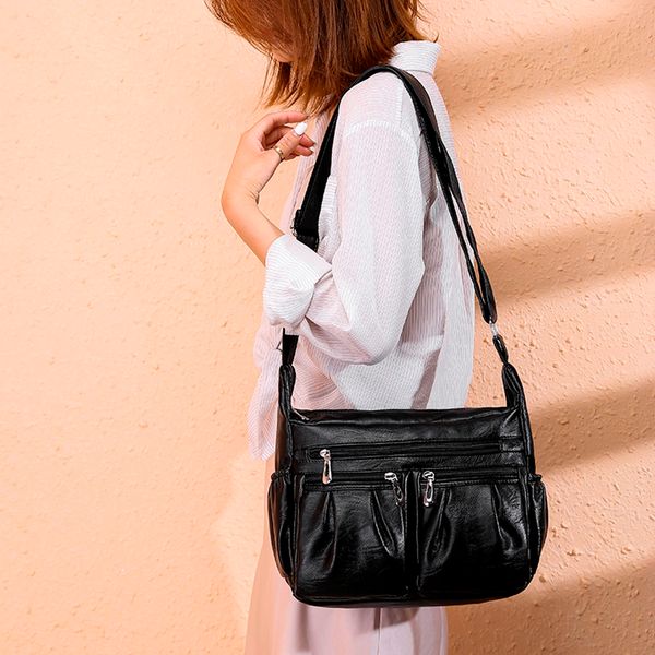 women bags pu leather shoulder bag soft washing leather crossbody messenger bag black double zipper casual bags #lr4
women bags pu leather shoulder bag soft washing leather crossbody messenger bag black double zipper casual bags #lr4