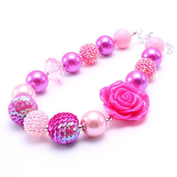 big rose flower kid chunky necklace pink color design bubblegum bead chunky necklace children jewelry for toddler girls, Silver
big rose flower kid chunky necklace pink color design bubblegum bead chunky necklace children jewelry for toddler girls, Silver