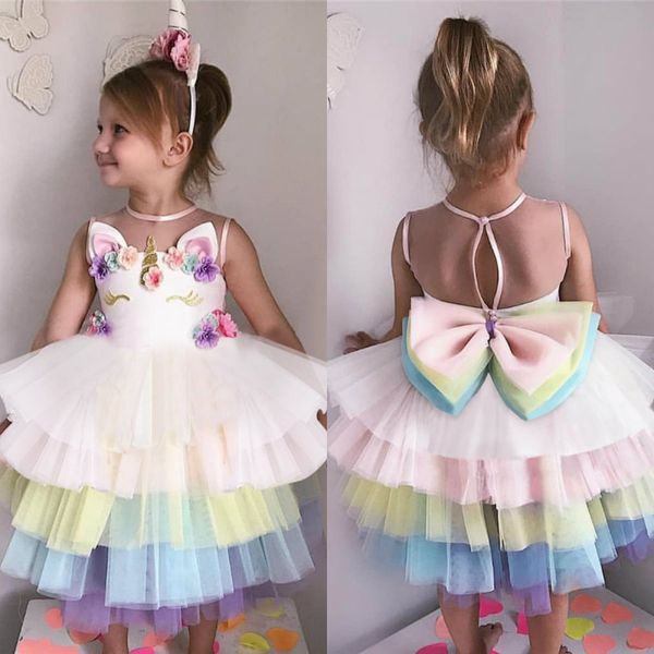 rainbow flower girl dresses for wedding lace appliques birthday wear tiered skirts first communion dress knee length girls pageant gowns, White;blue
rainbow flower girl dresses for wedding lace appliques birthday wear tiered skirts first communion dress knee length girls pageant gowns, White;blue
