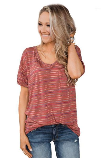 t-shirt girl clothing deep v-neck striped printed short sleeve summer designer shirt for female womens summer, White
t-shirt girl clothing deep v-neck striped printed short sleeve summer designer shirt for female womens summer, White