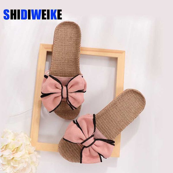 women flax home slippers summer bow-knot soft floor woman indoor slides flats house shoes cute linen slipper ab637, Black
women flax home slippers summer bow-knot soft floor woman indoor slides flats house shoes cute linen slipper ab637, Black