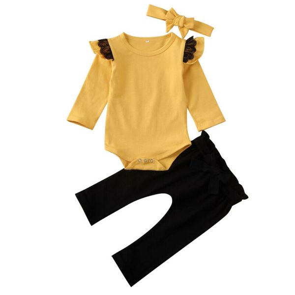 2020 new toddler baby girl long sleeve romper jumpsuit + pants + headband outfits clothes 0-24m, White
2020 new toddler baby girl long sleeve romper jumpsuit + pants + headband outfits clothes 0-24m, White