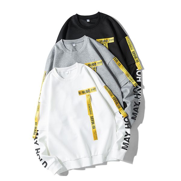 autumn new products trend hoodie men's webbing lettered mock two-piece crew neck long sleeve couples hoodie coat loose, Black
autumn new products trend hoodie men's webbing lettered mock two-piece crew neck long sleeve couples hoodie coat loose, Black