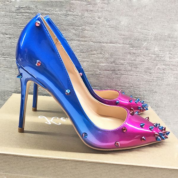 Free Shipping women lady 2019 spikes Gradient Patent Leather Poined Toes Wedding heels Stiletto High Heels shoes pumps 12cm 120mm 10cm
Free Shipping women lady 2019 spikes Gradient Patent Leather Poined Toes Wedding heels Stiletto High Heels shoes pumps 12cm 120mm 10cm