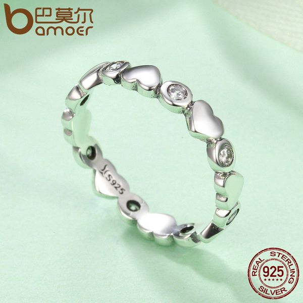 bamoer genuine 925 sterling silver stackable ring love heart forever finger rings for women wedding engagement jewelry scr164, Slivery;golden
bamoer genuine 925 sterling silver stackable ring love heart forever finger rings for women wedding engagement jewelry scr164, Slivery;golden