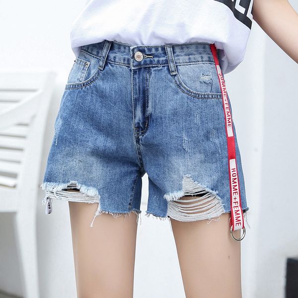 new 2019 summer women's mid waist jeans skirt shorts girls denim cat whisker blue student short pants plus size 40, White;black
new 2019 summer women's mid waist jeans skirt shorts girls denim cat whisker blue student short pants plus size 40, White;black