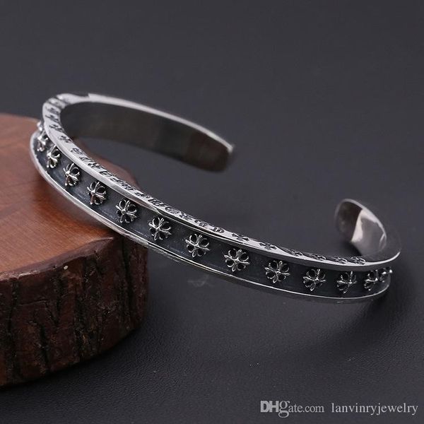 brand new 925 sterling silver vintage american jewelry antique silver hand-made designer crosses engraved all over open bangles, Black
brand new 925 sterling silver vintage american jewelry antique silver hand-made designer crosses engraved all over open bangles, Black