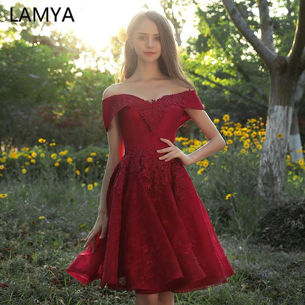 lamya v neck lace knee length prom dresses 2019 elegant appliques a line evening party dress vestido de noiva, White;black
lamya v neck lace knee length prom dresses 2019 elegant appliques a line evening party dress vestido de noiva, White;black