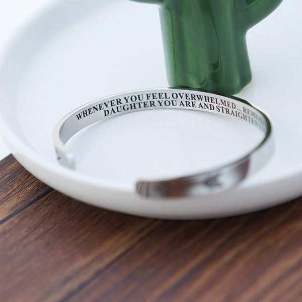 straighten crown inspirational bracelet stainless steel engraved bangle women bracelet sterling weddings party gift, Golden;silver
straighten crown inspirational bracelet stainless steel engraved bangle women bracelet sterling weddings party gift, Golden;silver