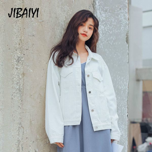 classic denim jacket for women chic loose harajuku casual women's jeans coat single breasted blue and white jackets female coats, Black;brown
classic denim jacket for women chic loose harajuku casual women's jeans coat single breasted blue and white jackets female coats, Black;brown