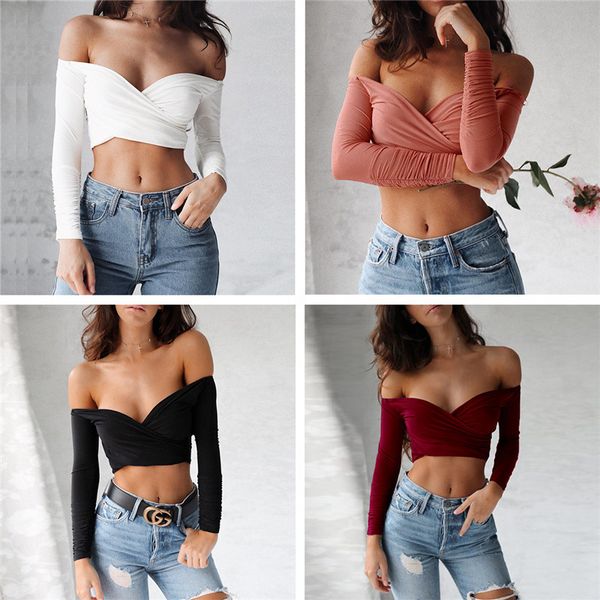 fashionable women's blouses 2019 off shoulder women shirt crop long sleeve knitted and blouse slash neck vadim, White
fashionable women's blouses 2019 off shoulder women shirt crop long sleeve knitted and blouse slash neck vadim, White
