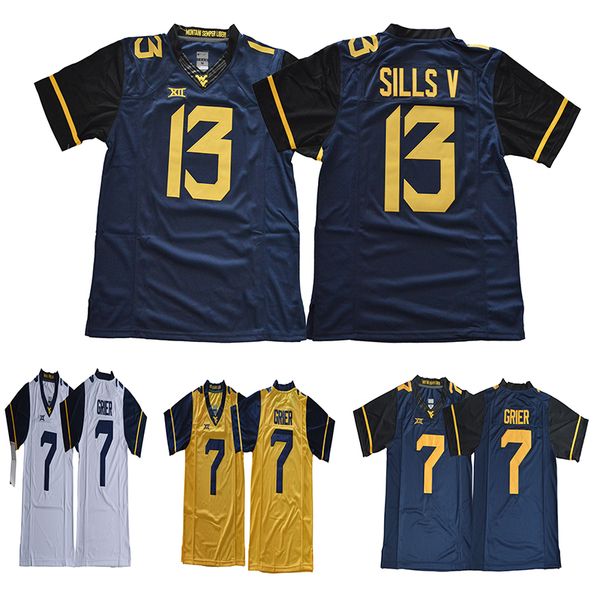 7 Will Grier 13 David Sills V 2018 West Virginia Mountaineers WVU Blank White Blue Yellow Stitched XII College Football Jerseys
7 Will Grier 13 David Sills V 2018 West Virginia Mountaineers WVU Blank White Blue Yellow Stitched XII College Football Jerseys