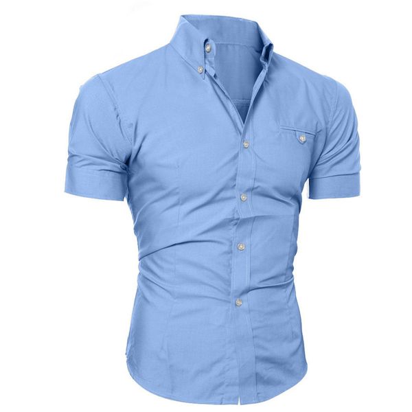 mens slim casual dress shirts summer fashion solid color shirt men's short-sleeved turn-down collar regular shirt, White;black
mens slim casual dress shirts summer fashion solid color shirt men's short-sleeved turn-down collar regular shirt, White;black