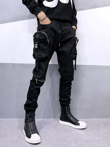 s-xxxl 2018 new men's fashion stretch slim pants hair stylist trend big pocket feet harem pants plus size, Black
s-xxxl 2018 new men's fashion stretch slim pants hair stylist trend big pocket feet harem pants plus size, Black