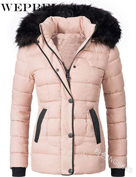wepbel women's jacket coat windproof plus cotton fur collar thick outdoor sportswear solid female thickening hooded coat, Black
wepbel women's jacket coat windproof plus cotton fur collar thick outdoor sportswear solid female thickening hooded coat, Black