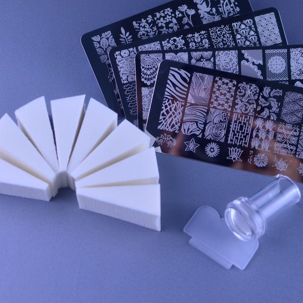1 set nail stamping plates geometry lace flower dream catcher with jelly stamper scrapper sponge manicure image plate tools set, White
1 set nail stamping plates geometry lace flower dream catcher with jelly stamper scrapper sponge manicure image plate tools set, White