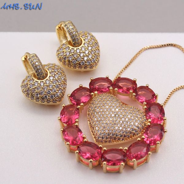 mhs.sun valentine's day jewelry set zircon heart pendant necklace cz stud earrings for women choker lover gift, Silver
mhs.sun valentine's day jewelry set zircon heart pendant necklace cz stud earrings for women choker lover gift, Silver