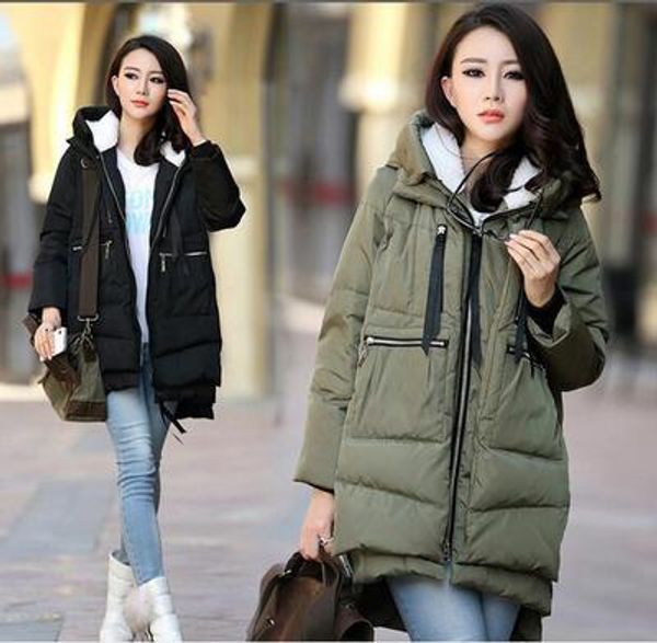 2018 winter jacket women new fashion loose coat female hoody long plus size down parka jackets for women a019, Black
2018 winter jacket women new fashion loose coat female hoody long plus size down parka jackets for women a019, Black