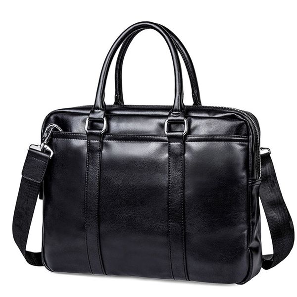 fashion simple men briefcase leather lapbag casual man bags for men shoulder bags document briefcases totes bag