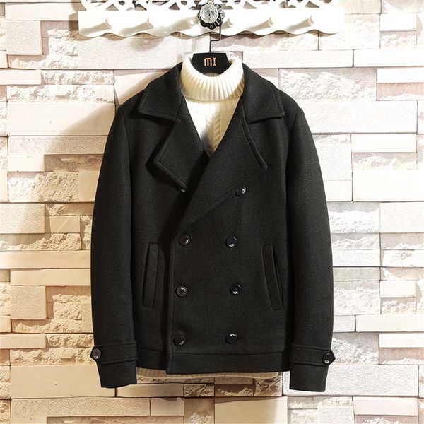 men's jacket spring uniform trench winter men's solid color pocket edging color gold button casual long trench coat#g4, Tan;black
men's jacket spring uniform trench winter men's solid color pocket edging color gold button casual long trench coat#g4, Tan;black