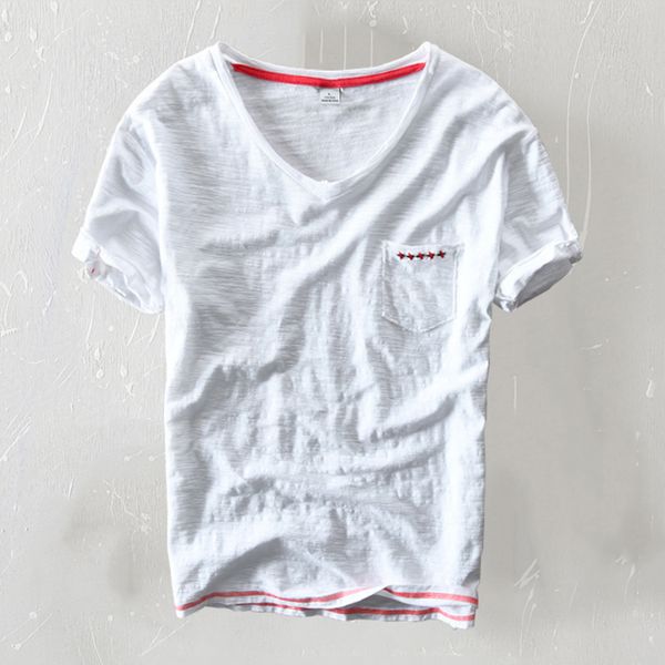 2020 summer new 95% cotton t-shirt men v-neck solid color casual t shirt basic tees plus size short sleeve y2510, White;black
2020 summer new 95% cotton t-shirt men v-neck solid color casual t shirt basic tees plus size short sleeve y2510, White;black