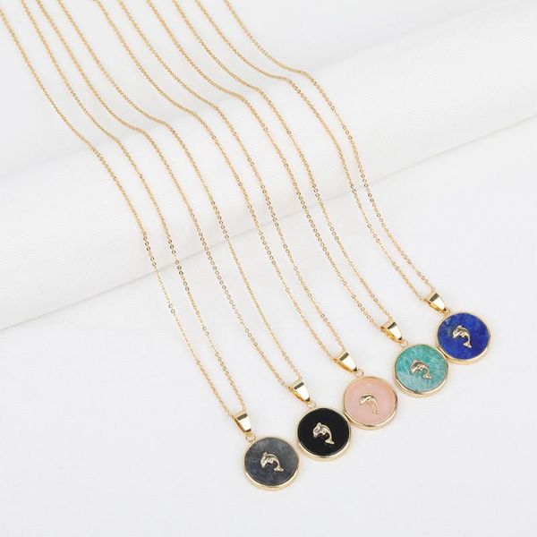chains 5pcs/lot natural lapis labradorite black agates paved fish pattern charm round pendant gold necklace handmade jewelry, Silver
chains 5pcs/lot natural lapis labradorite black agates paved fish pattern charm round pendant gold necklace handmade jewelry, Silver