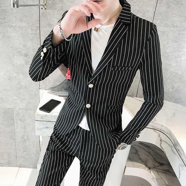 2020 корейская версия тренда тонкого осенне-зимнего молодежного полосатого платья с длинными рукавами повседневный маленький костюм-двойка, White;black
2020 корейская версия тренда тонкого осенне-зимнего молодежного полосатого платья с длинными рукавами повседневный маленький костюм-двойка, White;black