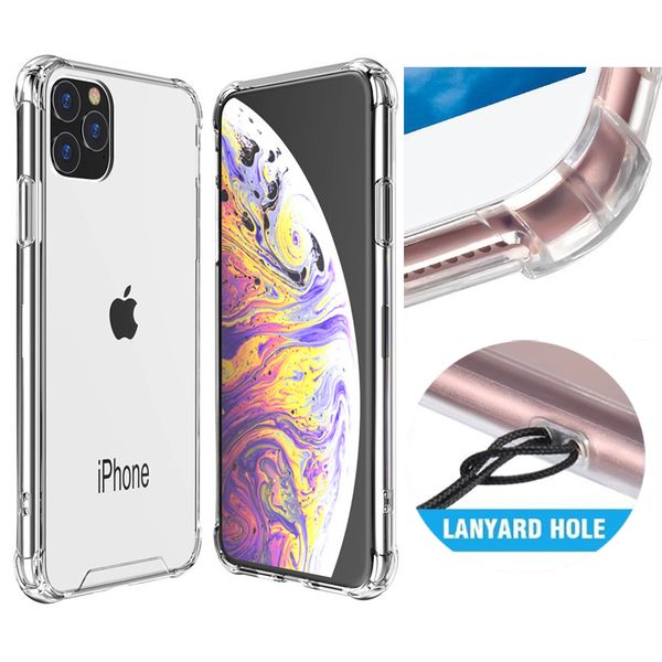 

transparent acrylic hybrid tpu armor pc back case for iphone 11 pro max xs xr x 8 7 6 samsung s9 plus s10 s10e note 9 10 10+ a7 a9 a750 2018