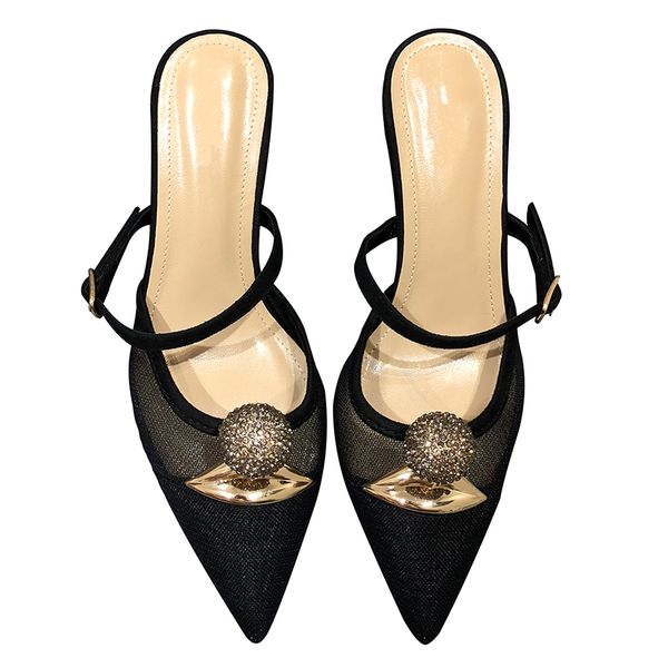 with box breathable black meshy decorated pointed shoes fashion luxury designer women shoes sandals 6.5cm size 34 to 40 tradingbear
with box breathable black meshy decorated pointed shoes fashion luxury designer women shoes sandals 6.5cm size 34 to 40 tradingbear