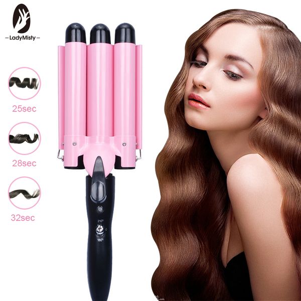 pro 20-32m automatic perm splint ceramic hair curler triple barrels big wave hair curling iron hair waver curlers styling tools
pro 20-32m automatic perm splint ceramic hair curler triple barrels big wave hair curling iron hair waver curlers styling tools
