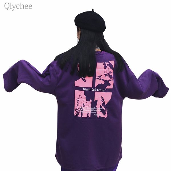 qlychee письмо фиолетовый кофты женский с длинным рукавом o шеи streetwears весна осень повседневная свободные женщины пуловеры, Black
qlychee письмо фиолетовый кофты женский с длинным рукавом o шеи streetwears весна осень повседневная свободные женщины пуловеры, Black