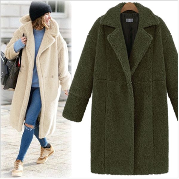 new 2018 winter faux fur teddy bear long coat women fashion loose casual warm parkas overcoat outerwear casaco feminino, Black
new 2018 winter faux fur teddy bear long coat women fashion loose casual warm parkas overcoat outerwear casaco feminino, Black