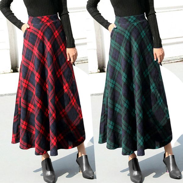 2019 new fashion womens high elastic waist maxi a-line plaid winter warm flare long ankle skirt vestidos de fe dropshipping, Black;gray
2019 new fashion womens high elastic waist maxi a-line plaid winter warm flare long ankle skirt vestidos de fe dropshipping, Black;gray