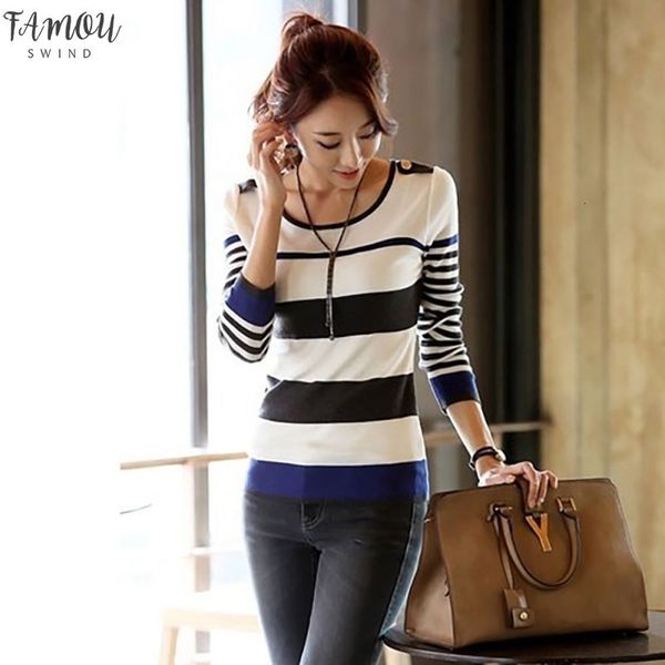stripe print autumn women bottoming t shirt o neck long sleeve t shirt slim fit warm winter spring striped basic t shirts, White
stripe print autumn women bottoming t shirt o neck long sleeve t shirt slim fit warm winter spring striped basic t shirts, White